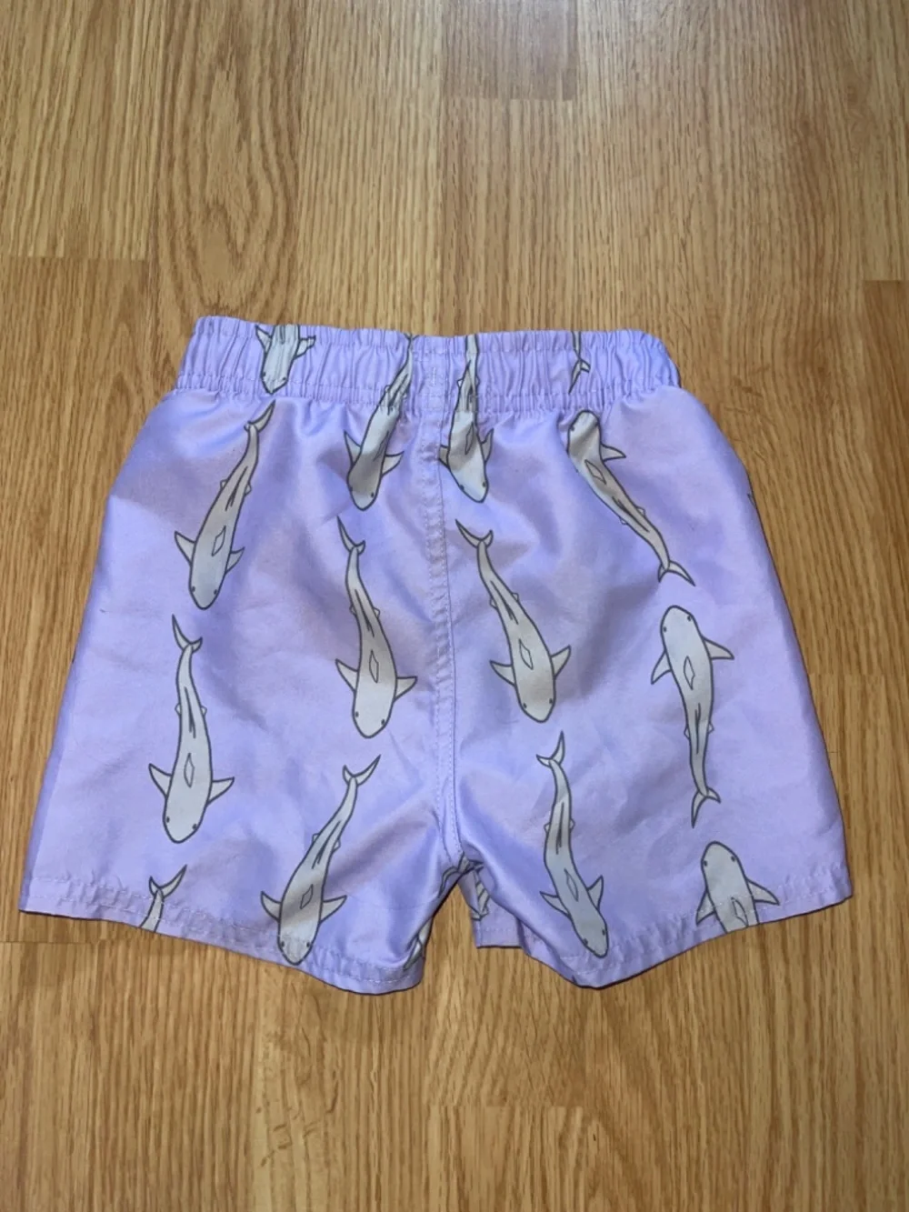 Rugged Butts  by RuffleButts Size 2t Purple Jawsome Shark Print Swim Trunks